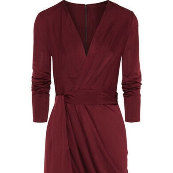 ALTUZARRA for Target Womens Red Satin Wrap Dress w Scarf - Picture 2 of 12